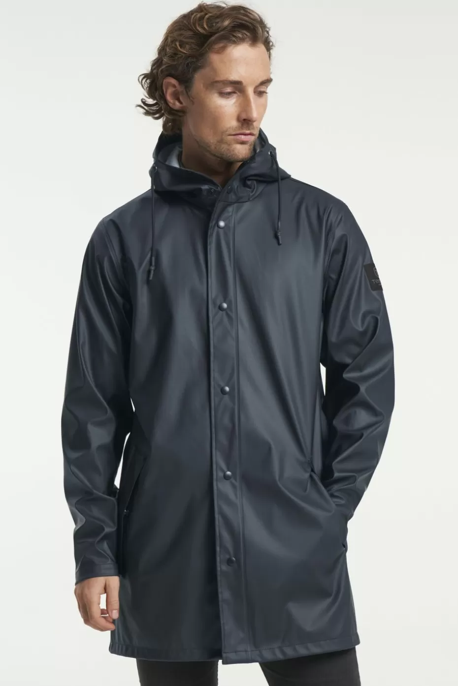 Cheap Tenson Apelviken PU Coat MidnightNavy