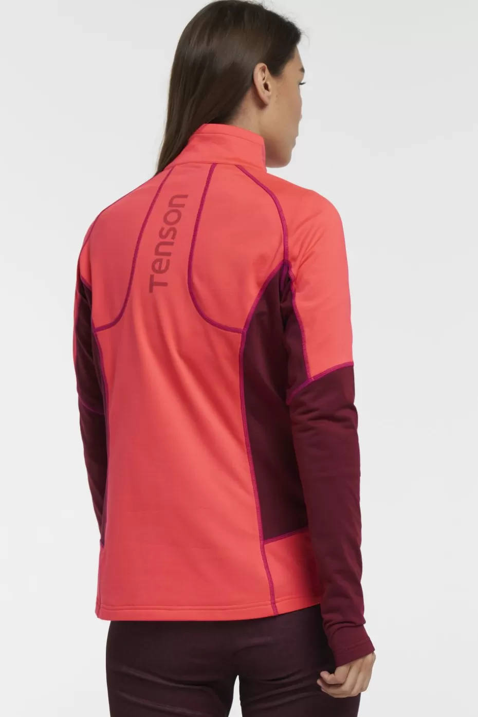 Hot Tenson Baselayer Half Zip Coral