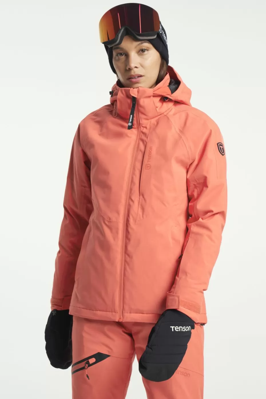 Hot Tenson Core Ski Jacket CoralNeon