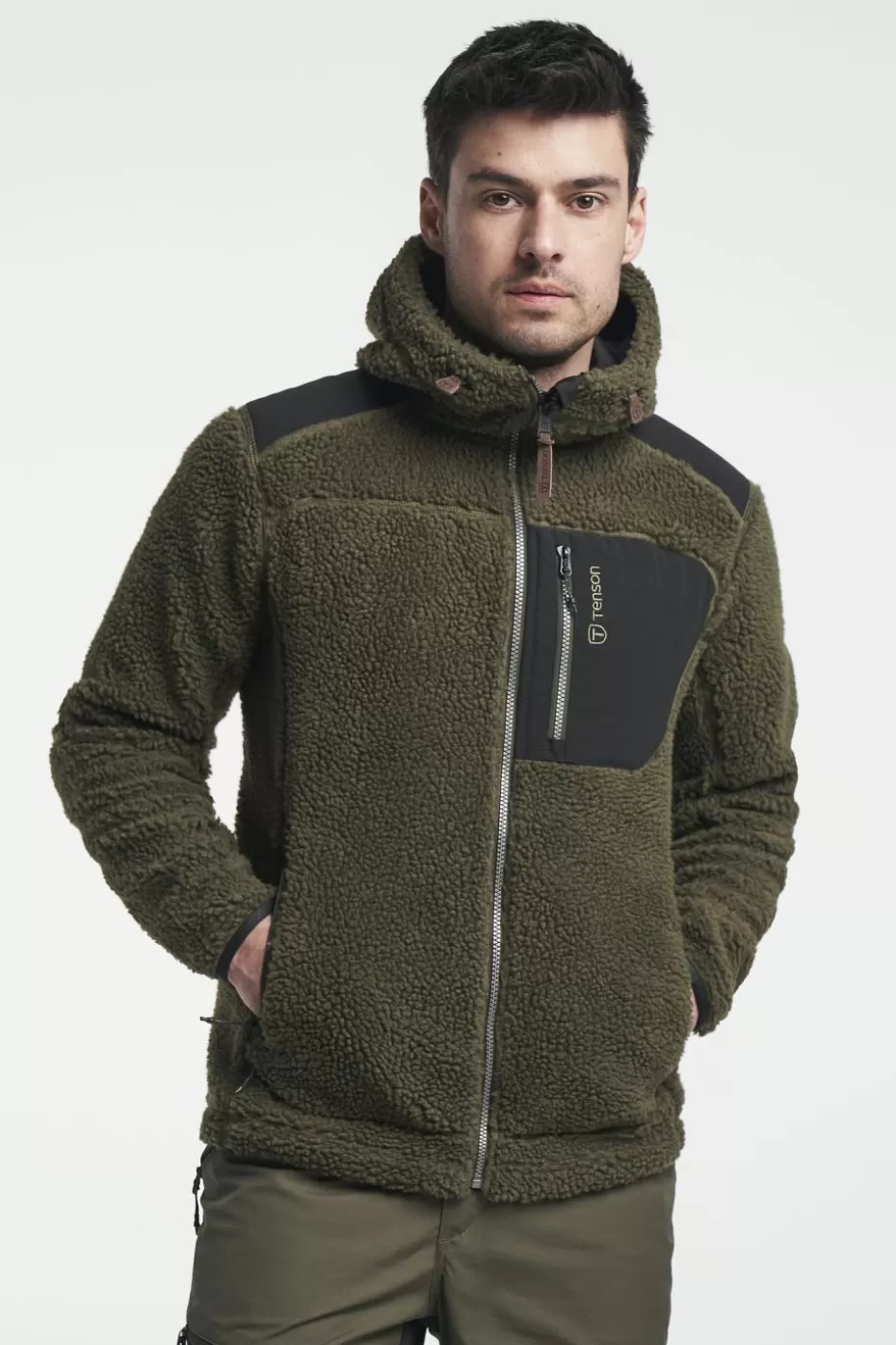 Sale Tenson Himalaya Teddy Fleece Hood Olive