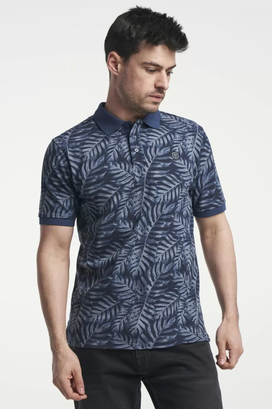 Cheap Tenson Leigh Leaf Polo DarkBlue