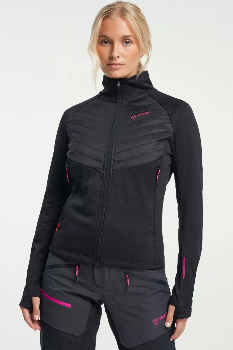 Clearance Tenson Ski Touring Midlayer Zip BlueGraphite