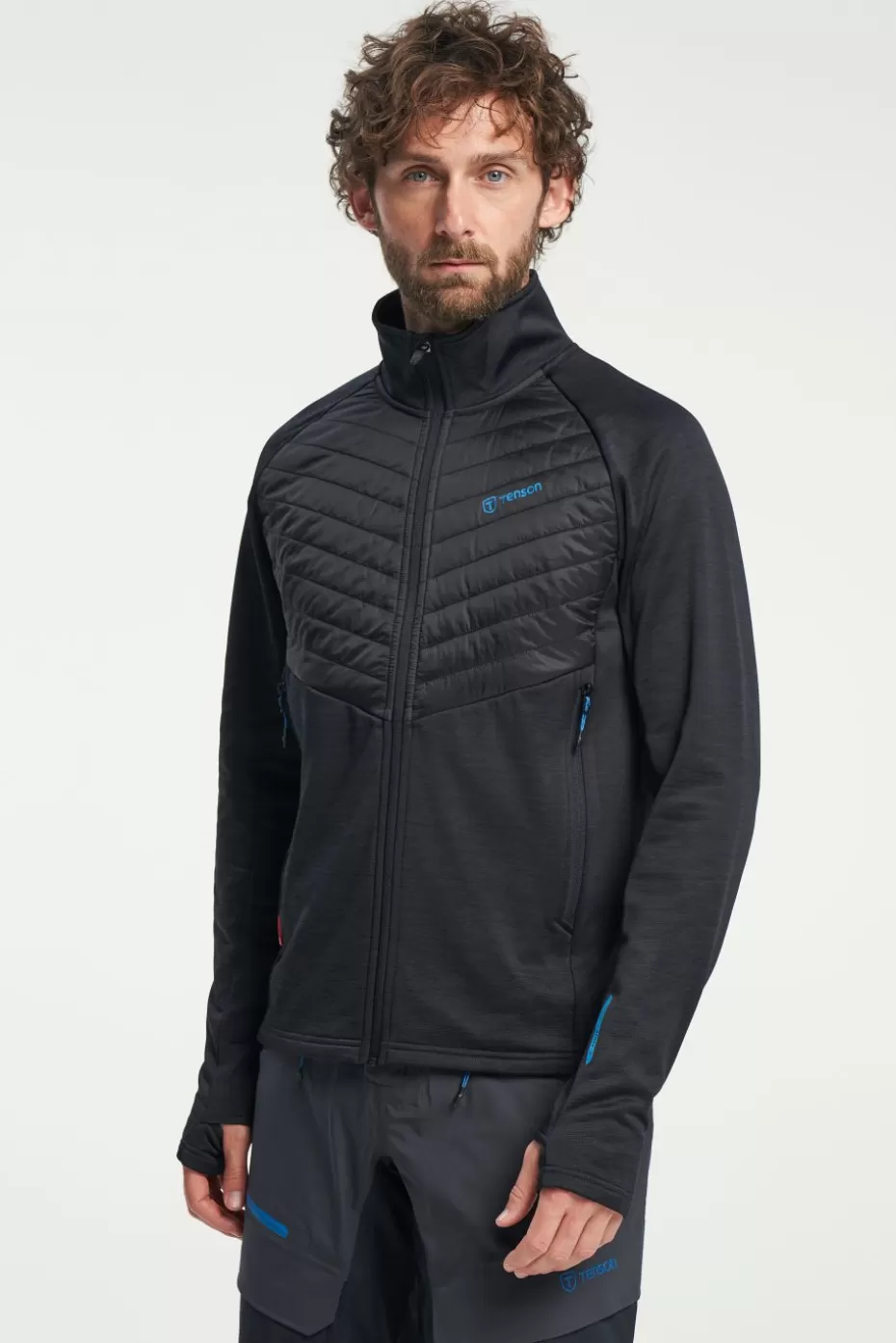 Clearance Tenson Ski Touring Midlayer Zip BlueGraphite