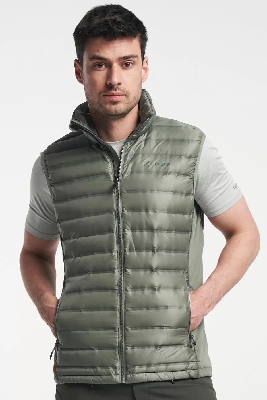 Shop Tenson TXlite Down Vest GreyGreen