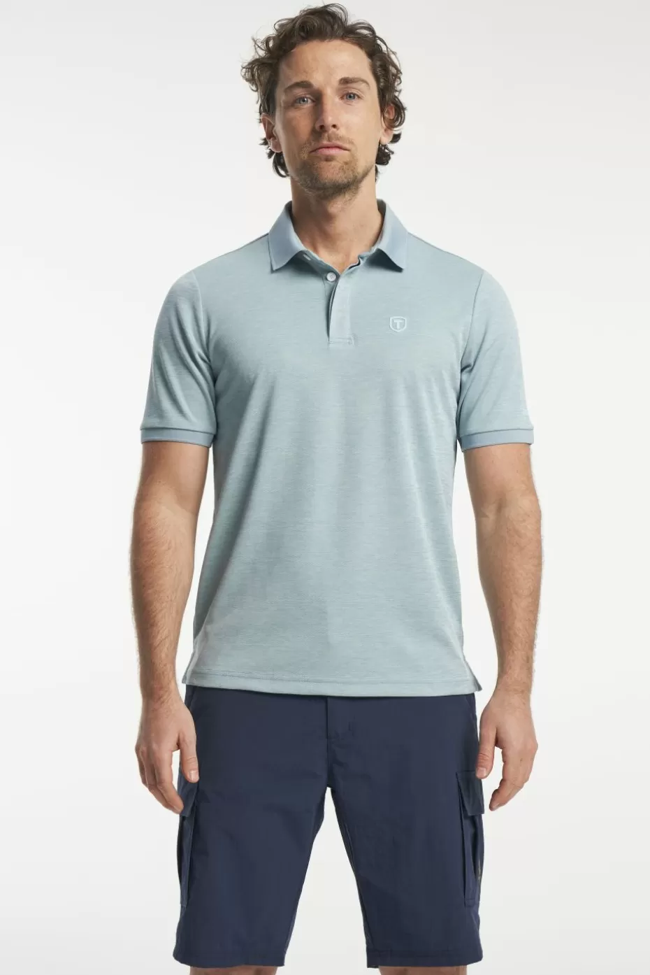 Best Sale Tenson TXlite Melange Polo StoneBlue