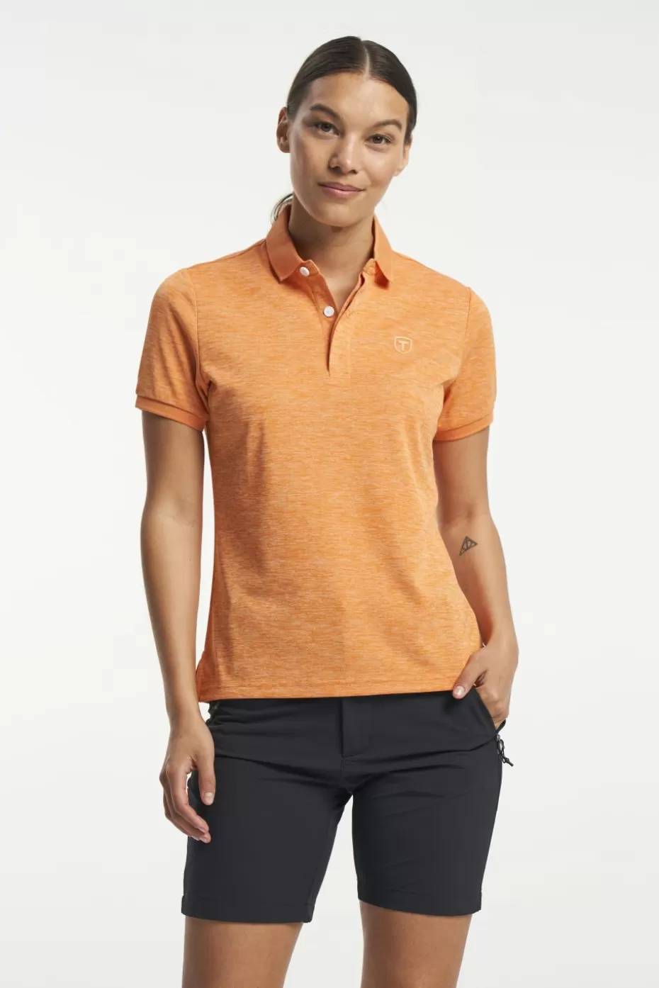 Online Tenson TXlite Melange Polo ApricotCrush