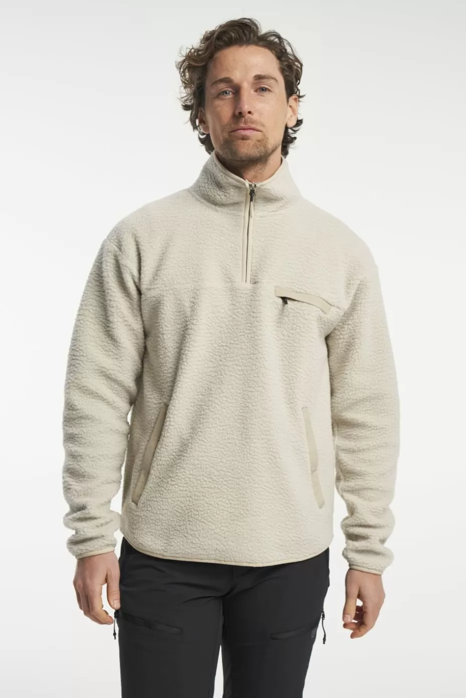 Hot Tenson Yoke Half Zip SustainedGrey